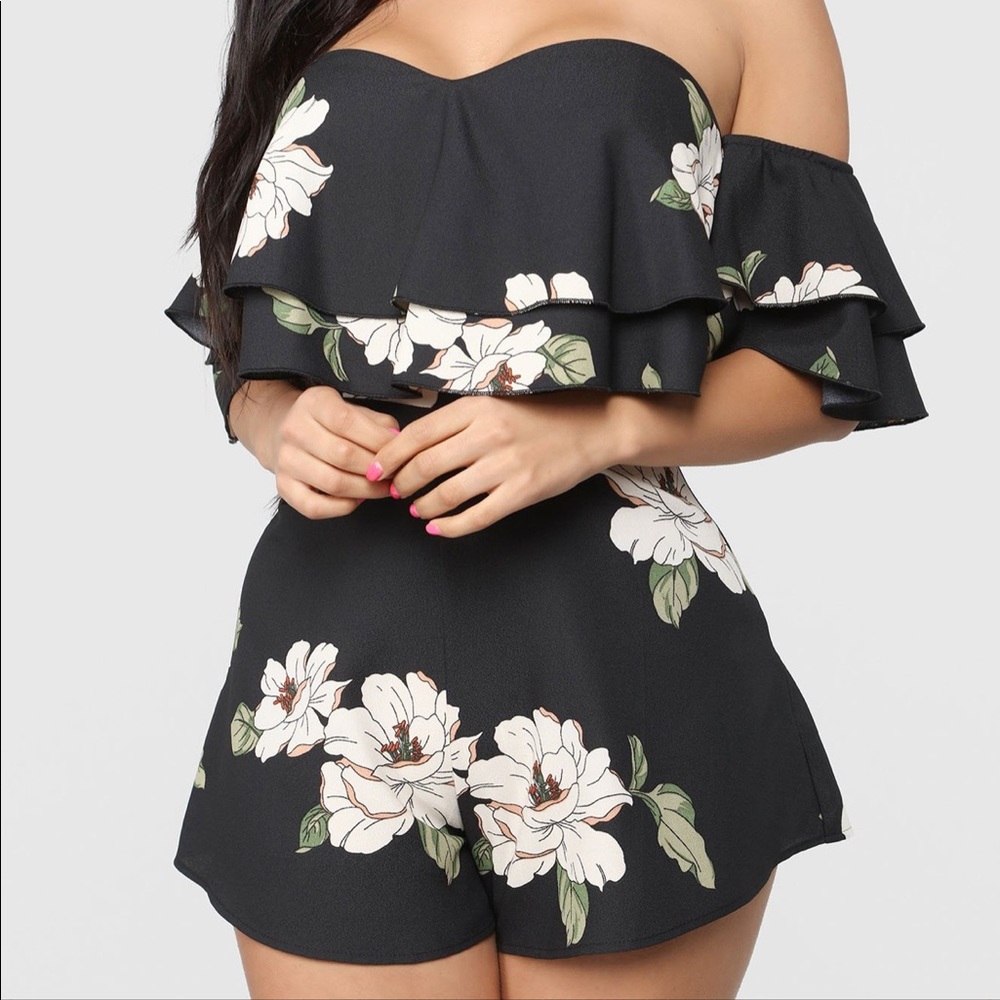 off shoulder romper